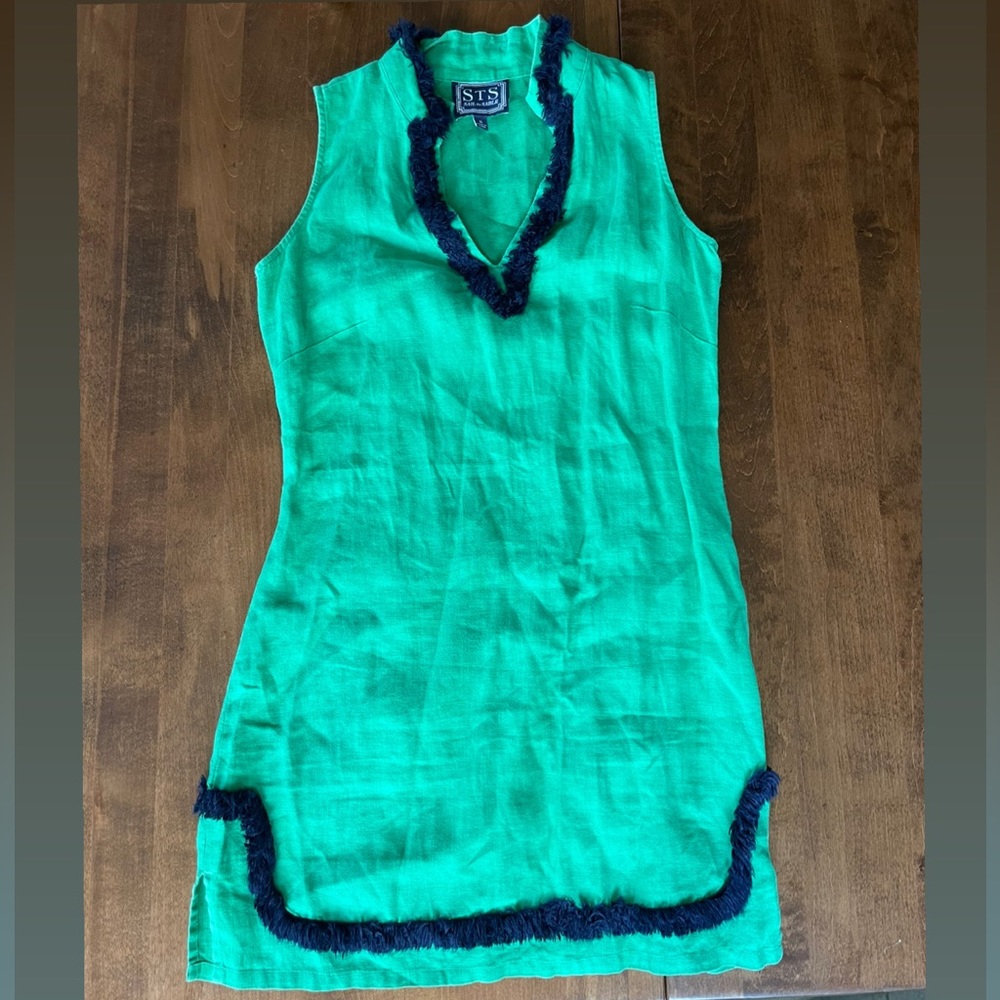 Sail to Sable green linen dress - Size Small